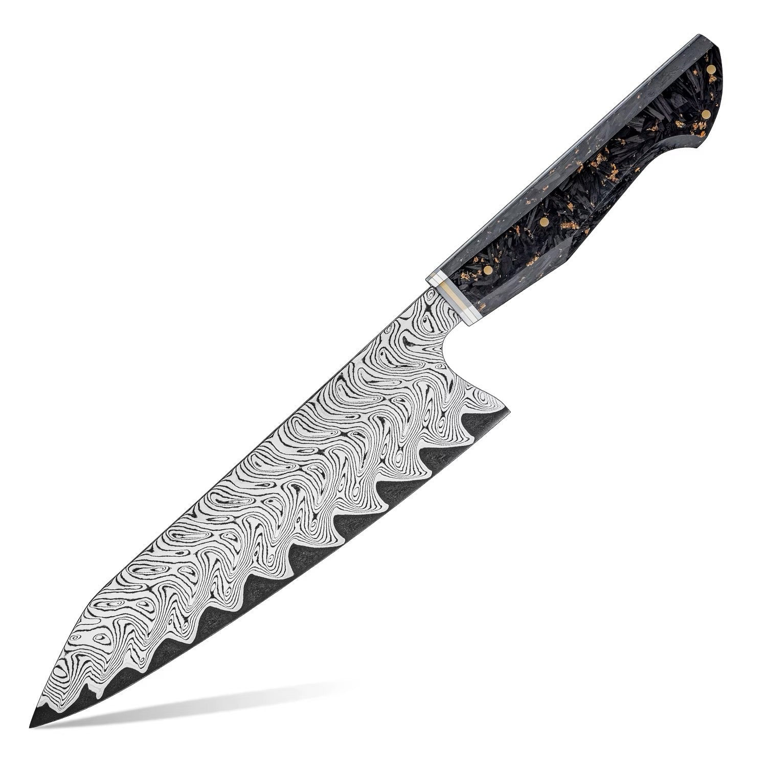Kurogane Damascus Steel Kitchen Knife Series - Premium 7-Piece Professional Collection