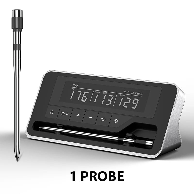 Meat Thermometer Wireless Probe Bluetooth Digital Food Thermometer Support Mobile APP With LCD Screen for Oven Smoker BBQ Grill