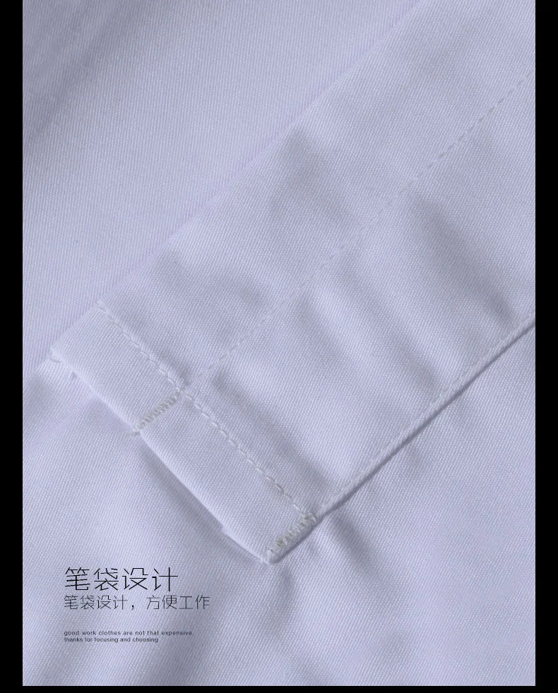 Summer Chef Costume Cook Jacket Male Chef's White Shirt Restaurant Uniform Workwear Overalls Restaurantes