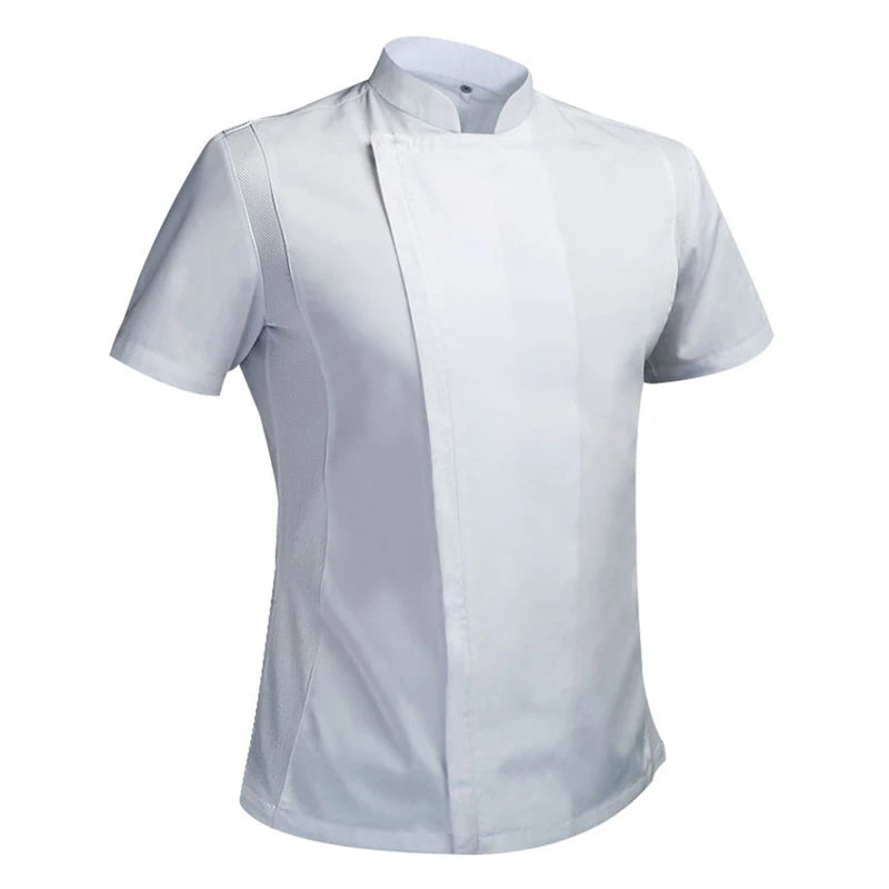 Summer Chef Costume Cook Jacket Male Chef's White Shirt Restaurant Uniform Workwear Overalls Restaurantes