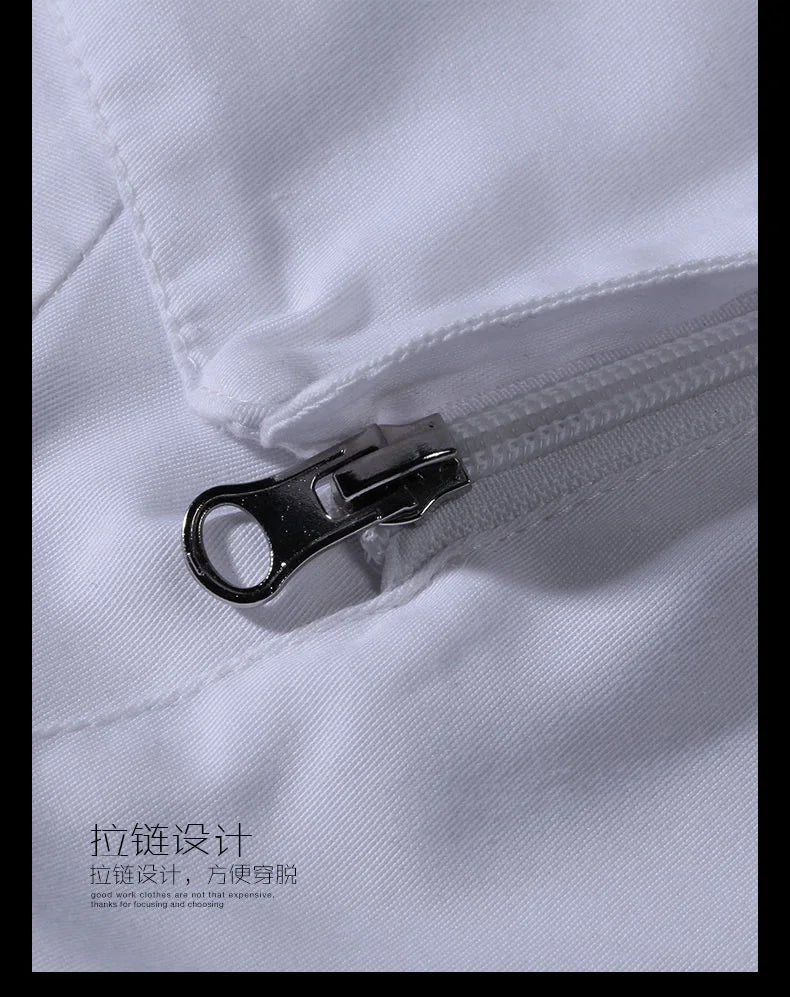 Summer Chef Costume Cook Jacket Male Chef's White Shirt Restaurant Uniform Workwear Overalls Restaurantes