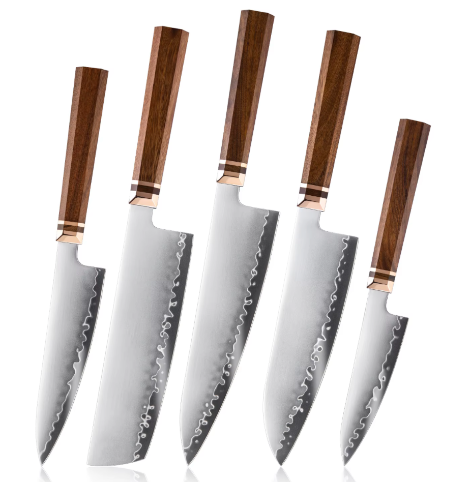 Nezhari Japanese Chef Knife Collection - Premium 6-Piece ZDP189 Steel Set