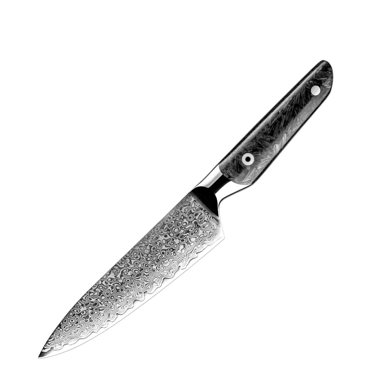 Ryuzen Kitchen Knife Collection - Premium 7-Piece Black Damascus Steel Set with Gift Box