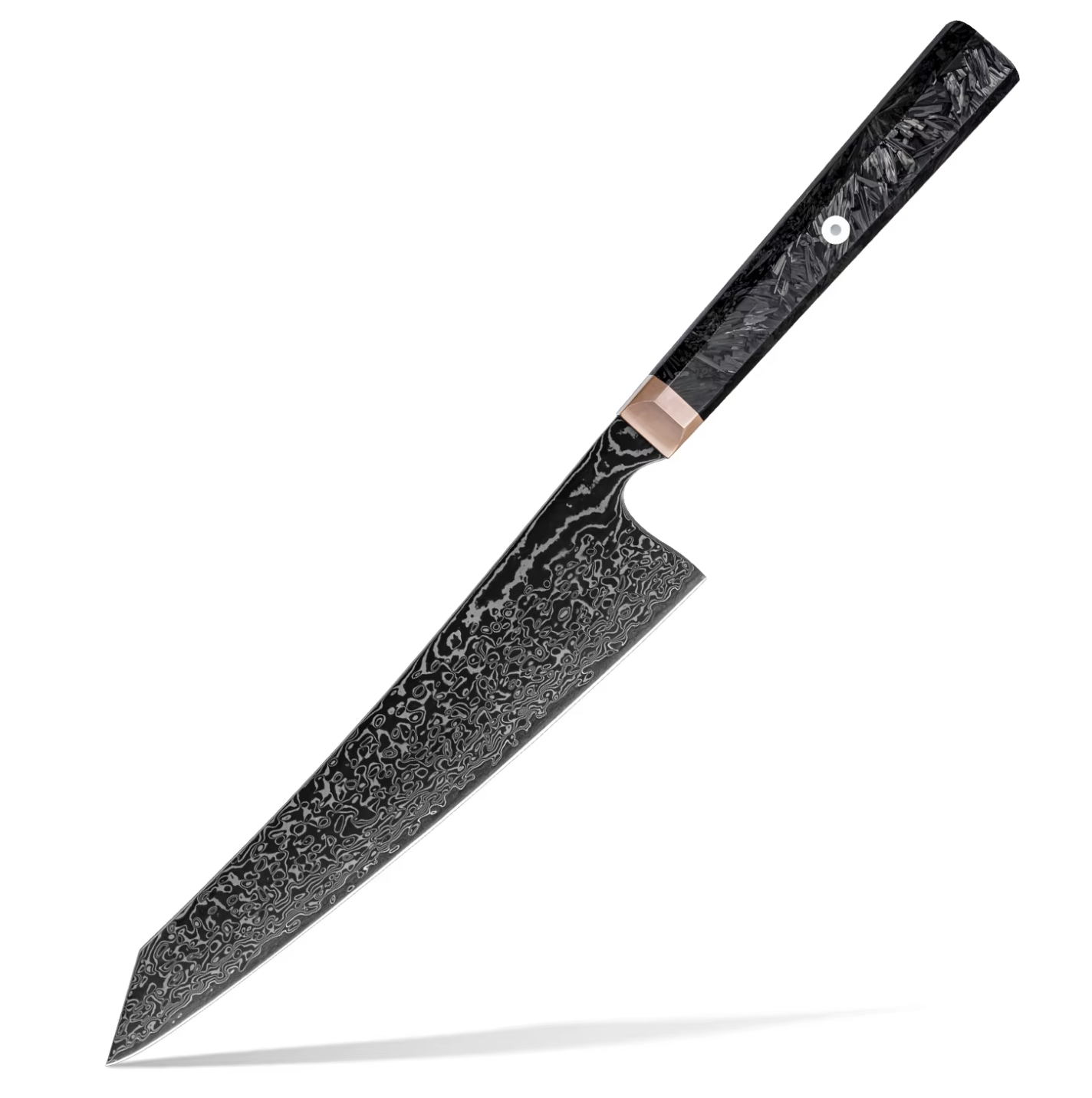 Kaizen Damascus Kitchen Knife Collection - Premium 5-Piece Black Handle Set