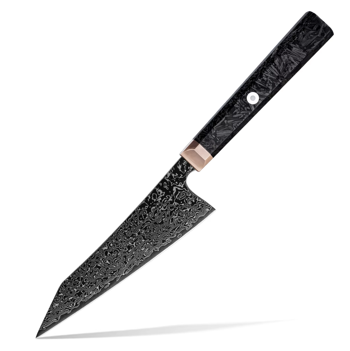 Kaizen Damascus Kitchen Knife Collection - Premium 5-Piece Black Handle Set
