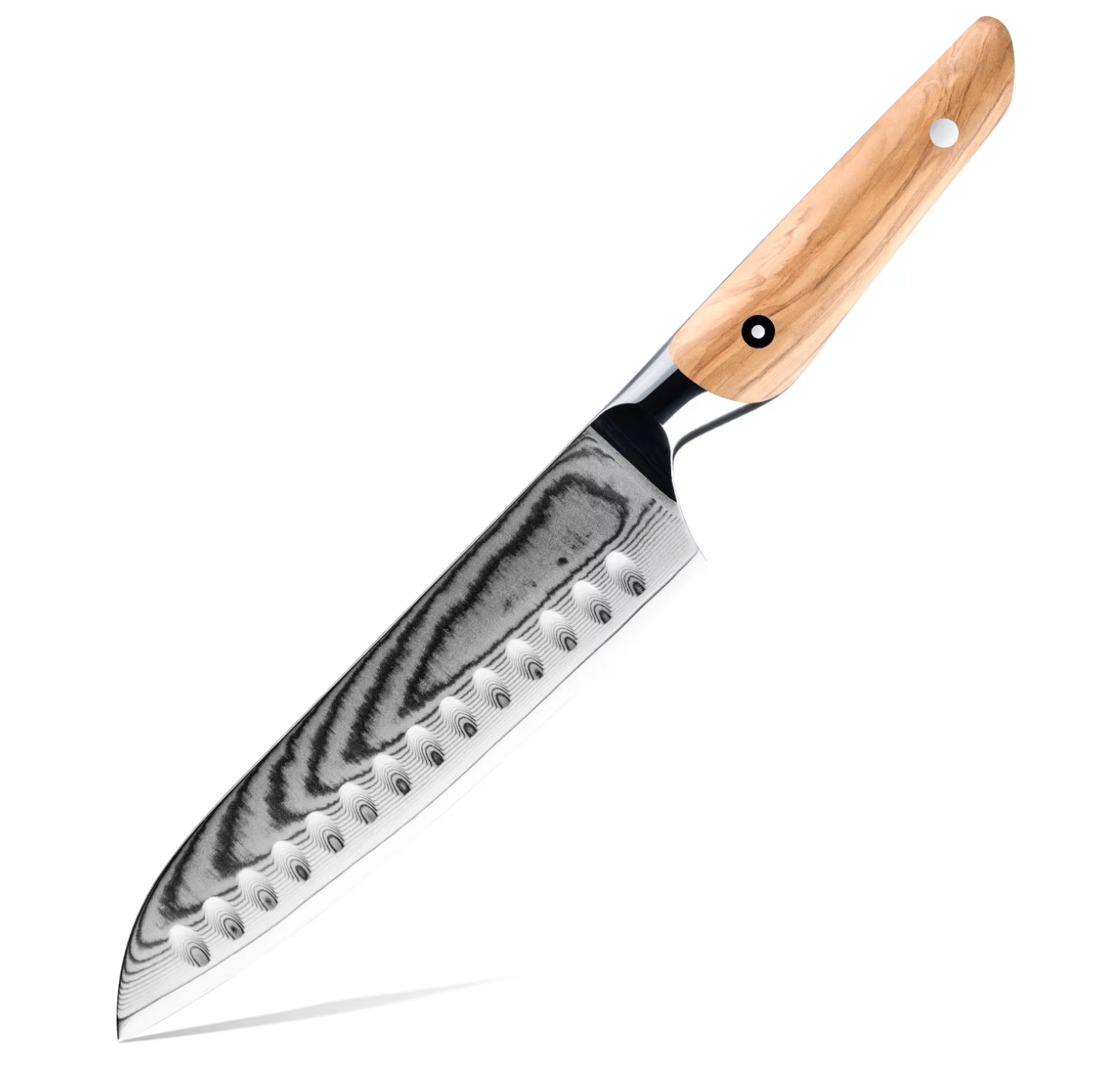 Yamato Damascus VG-10 Knife Collection - Premium 5-Piece Olive Wood Handle Set