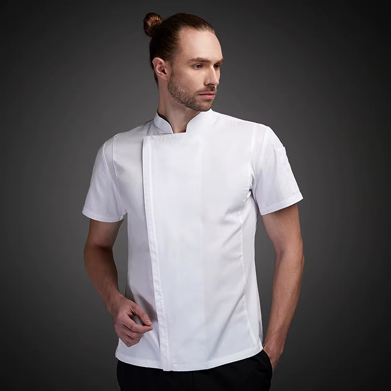 High Quality Chef Jacket Long Sleeve Unisex Kitchen Cooking Uniform Restaurant Cafe Bakery Shop Barber Shop Waiter Work Shirt