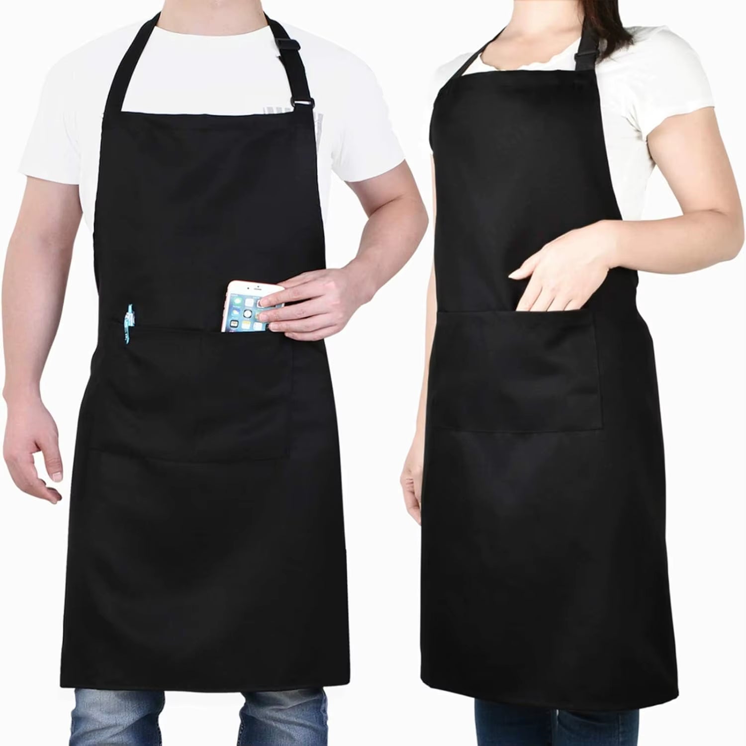 Fashion Kitchen Aprons Woman Men Chef Work Apron for Grill Restaurant Bar Shop Cafes Beauty Nails Studios Uniform Household 2024